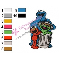 Sesame Street Embroidery Design